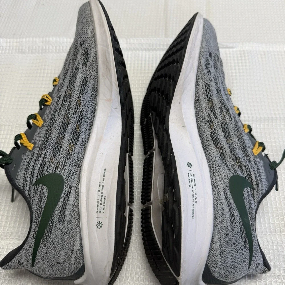 Green Bay Packers Shoes Mens 11 NFL‎ Football Nike Air Zoom Pegasus 36 Gray RARE